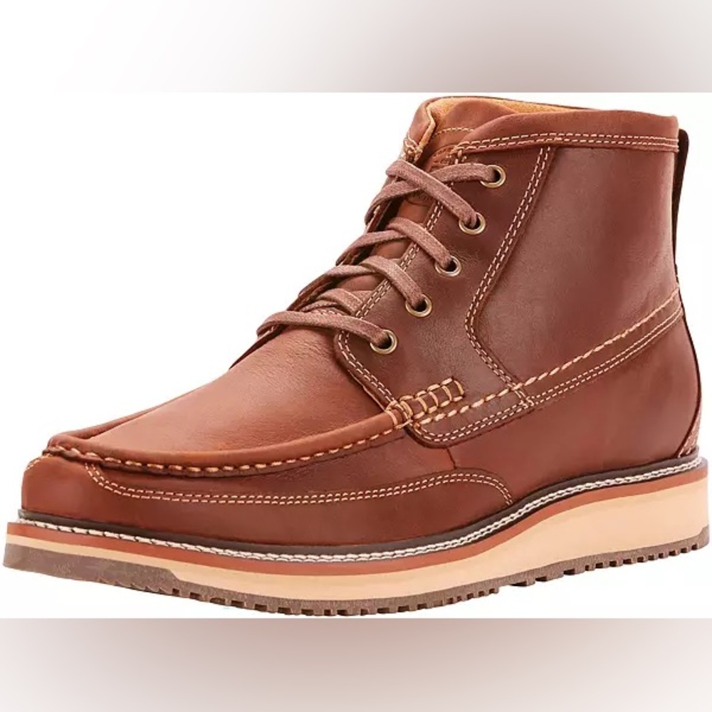 Ariat Mens Lookout Boots Size 10 D Distressed Leather Earth Brown Chukka